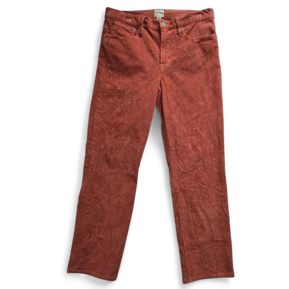 J.Crew Womens Re-Imagined Corduroy Jeans Pants Size 30 Rust 5-Pocket Pants - Picture 3 of 9